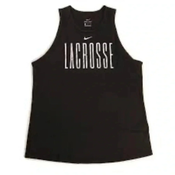 Nike lacrosse dri fit black tank top size small sleeveless - Picture 1 of 6